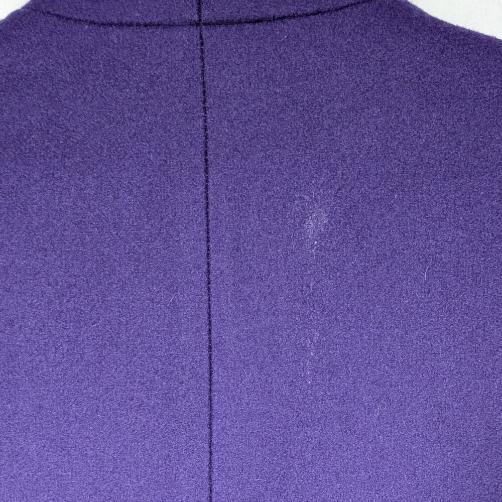 Vintage Adolfo Classics Purple 100% Wool Double-Breasted Coat – Size 6 - Picture 6 of 6